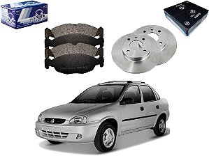 KIT DISCO PASTILHA FREIO DIANTEIRO SYL CHEVROLET CORSA CLASSIC 1.0 1.6 2001 A 2009