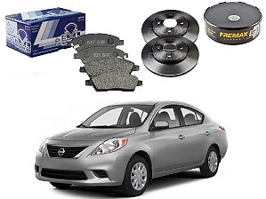 KIT DISCO PASTILHA FREIO DIANTEIRO SYL FREMAX ORIGINAL NISSAN VERSA 1.6 2012 A 2014