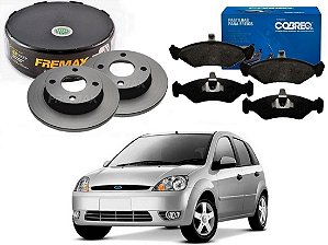 KIT DISCO PASTILHA FREIO DIANTEIRO FREMAX COBREQ ORIGINAL FORD FIESTA 1.0 2003 A 2006
