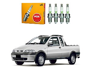 JOGO VELAS IGNIÇÃO NGK FIAT SIENA 1.0 1.3 8V FIRE 2001 A 2004