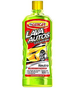 LAVA AUTOS CONCENTRADO LUXCAR 500ML LÍQUIDO NEUTRO BRILHO E PROTEÇÃO