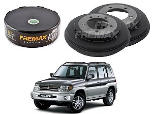 TAMBOR FREIO TRASEIRO FREMAX MITSUBISHI PAJERO IO 1.8 1999 A 2002