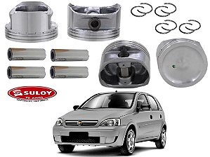 JOGO PISTÃO 100 SULOY CHEVROLET CORSA 1.8 8V GASOLINA 2003 A 2005