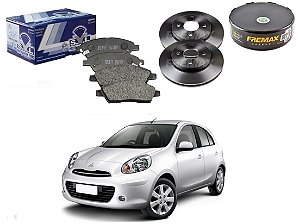 KIT DISCO PASTILHA FREIO DIANTEIRO SYL FREMAX ORIGINAL NISSAN MARCH 1.0 1.6 2012 A 2014