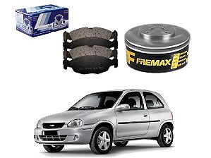 KIT DISCO PASTILHA FREIO DIANTEIRO SYL CHEVROLET CORSA 1.0 1994 A 2009