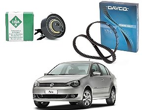 KIT CORREIA DENTADA TENSOR INA DAYCO ORIGINAL VOLKSWAGEN POLO SEDAN 1.6 8V 2008 A 2014