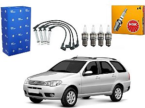 KIT VELA NGK CABO FIAT PALIO WEEKEND 1.8 8V 2003 A 2008
