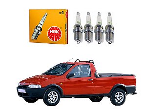 JOGO VELAS IGNIÇÃO NGK FIAT STRADA 1.6 16V 2000 A 2004