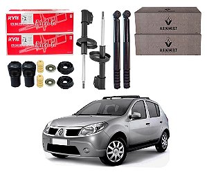 KIT AMORTECEDOR DIANTEIRO TRASEIRO KAYABA ORIGINAL RENAULT SANDERO 1.0 1.6 2007 A 2013
