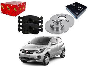 KIT DISCO PASTILHA FREIO DIANTEIRO TRW FIAT MOBI 1.0 2017 A 2020