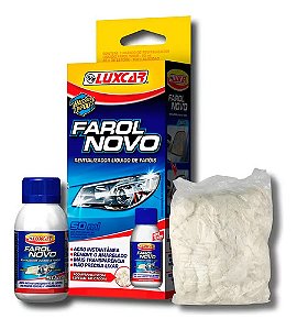Renovador De Farol Luxcar 50ml Remove Amarelado Queimado Az Azul