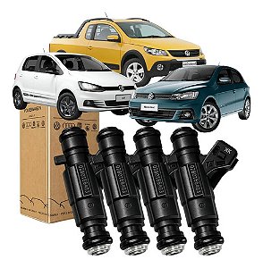 04 Bicos Injetores Fox Gol Voyage Saveiro G5 G6 1.6 8v Flex 032906031r / 0280156403 / Golf 1.6 / Polo 1.6 / Gol G5 / Gol