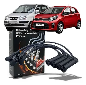 Kit Jogo Cabo + Vela Picanto 1.0 1.1 12v ..2009 2010 2011.