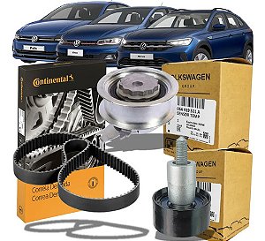 Kit Correia Dentada Polia Tensor Gol Fox Up 1.0 12v 3cc Aspi