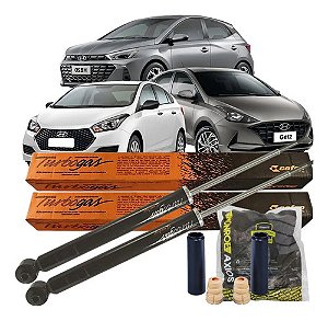 Par Amortecedor Traseiro Com Kits Batente Hb20 Hb20s 2012-24