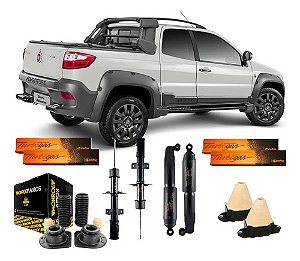 Kit Amortecedor Dianteiro Traseiro Fiat Strada Evo 1.4 2018