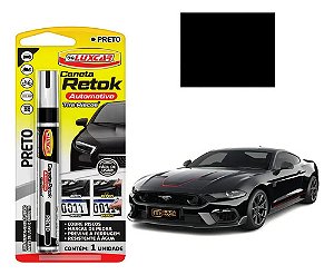 Caneta Retok Tira Riscos Automotivos Diversas Cores Luxcar Preto