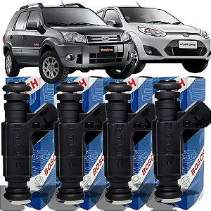 4 Bico Injetor Ford Ecosport Fiesta Focus Flex 2013 A 2019 12v