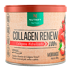 Collagen renew | Colágeno Hidrolisado em pó | Morango