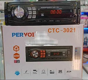 Pervoi CTC-3021 Rádio Automotivo Bluetooth com USB e SD