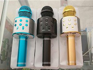 Microfone Sem Fio Multicolorido - Karaoke Bluetooth