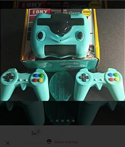 Console EONY 3000 com 2 Controles e 3000 Jogos Pré-Instalados