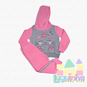 Conjunto moletom gatinha