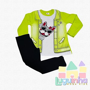 Conjunto Brandili Longo Infantil Cachorrinho