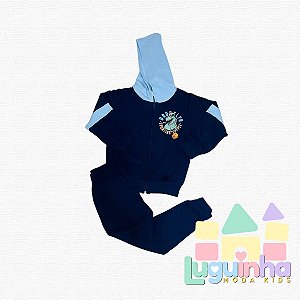 Conjunto Moletom Brooklyn com capuz e ziper