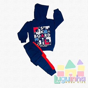 Conjunto Moletom Skate Board com Capuz