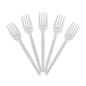 Conjunto de Garfos de Plástico Descartáveis - Pacote com 5 Unidades