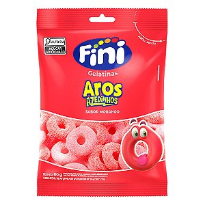 Aros de Morango Azedinhos 80g - Fini