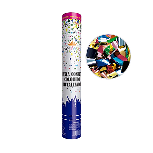 Lança Confete Festa Metalizado Varias Cores - Silver Festas
