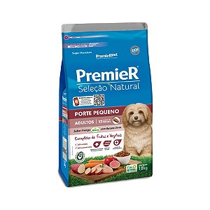 Ração Premier Seleção Natural para Cães Adultos Raças Pequenas Frango com Batata Doce - 1,0Kg