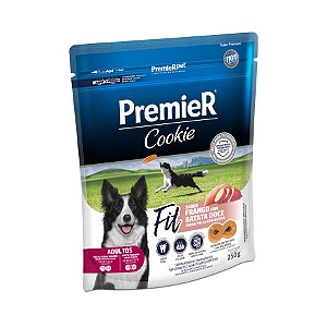 Biscoito Premier Cookie Fit para Cães Adultos Sabor Frango com Batata Doce - 250g