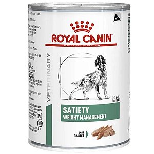 Ração Úmida Royal Canin Lata Veterinary Diet Satiety Support para Cães Adultos com Excesso de Peso - 410 g