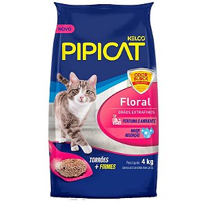Areia Sanitária Kelco Pipicat Floral - 4Kg