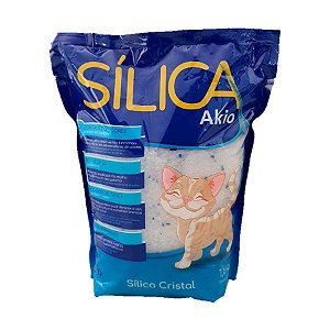 Areia Higiênica Akio Sílica Gel para Gatos - 1,6kg
