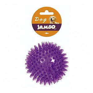 Brinquedo Bola TPR Espinho Pequena com Som Jambo para Cães - Lilás