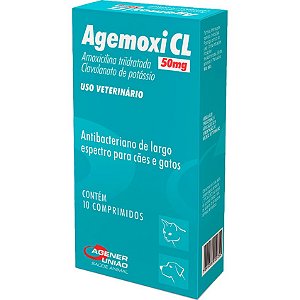 Agemoxi CL Agener União 50mg - p/ Cães e Gatos - 10 Comprimidos
