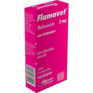 Anti-Inflamatório Flamavet 2mg Agener União para Cães - 10 Comprimidos