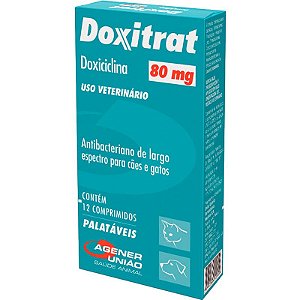 Antibacteriano Doxitrat Agener União 80mg - 12 Comprimidos