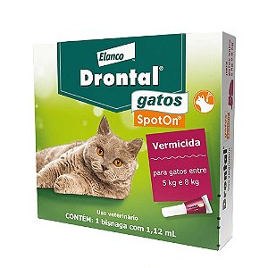 Vermífugo Drontal Spot On 1.12ml para Gatos de 5 a 8kg