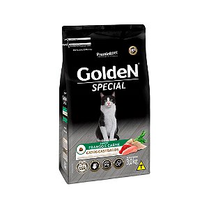 Ração Golden Special para Gatos Castrados Sabor Frango e Carne - 3Kg