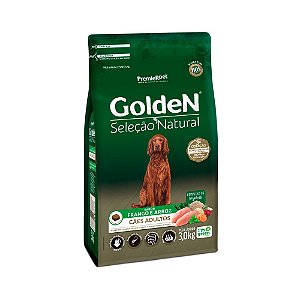 Ração Golden Seleção Natural para Cães Adultos Sabor Frango e Arroz - 3,0Kg