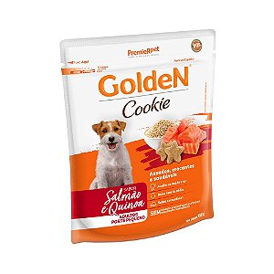 Biscoito Golden Cookie para Cães Adultos de Porte Pequeno Sabor Salmão e Quinoa - 350 g