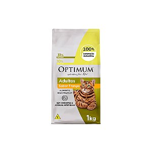 Ração Optimum para Gatos Adultos 1+ Anos Sabor Frango - 1,0Kg
