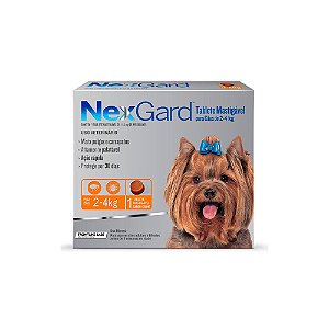 Antipulgas e Carrapatos Nexgard para Cães de 2 a 4 kg - 1 Tablete