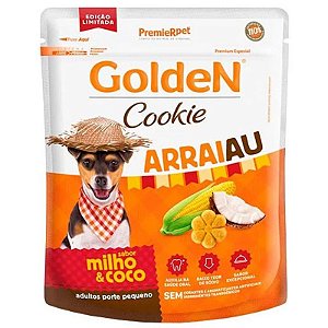 Biscoito Golden Cookie Arraiau Cães Adultos Porte Pequeno 350g - Edição Limitada
