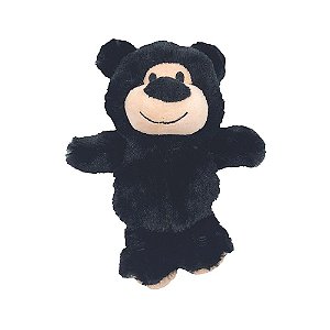 Brinquedo Jambo Pelúcia Happy Bear Preto para Cães